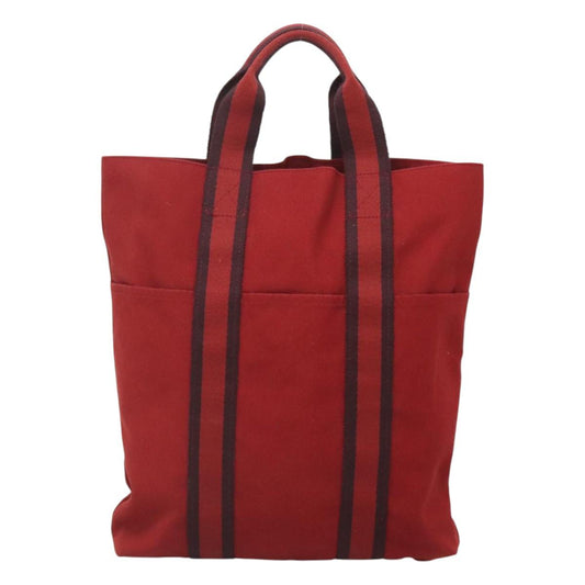 Hermès Red Canvas Fourre Tout