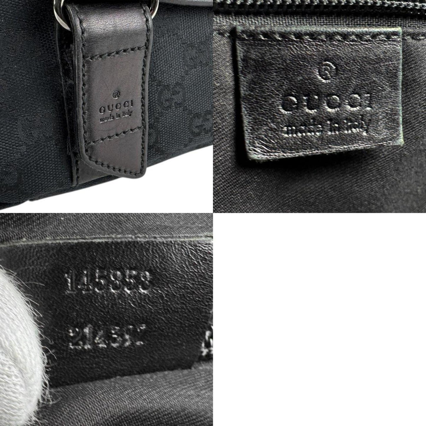 Gucci Black Canvas Gg Canvas