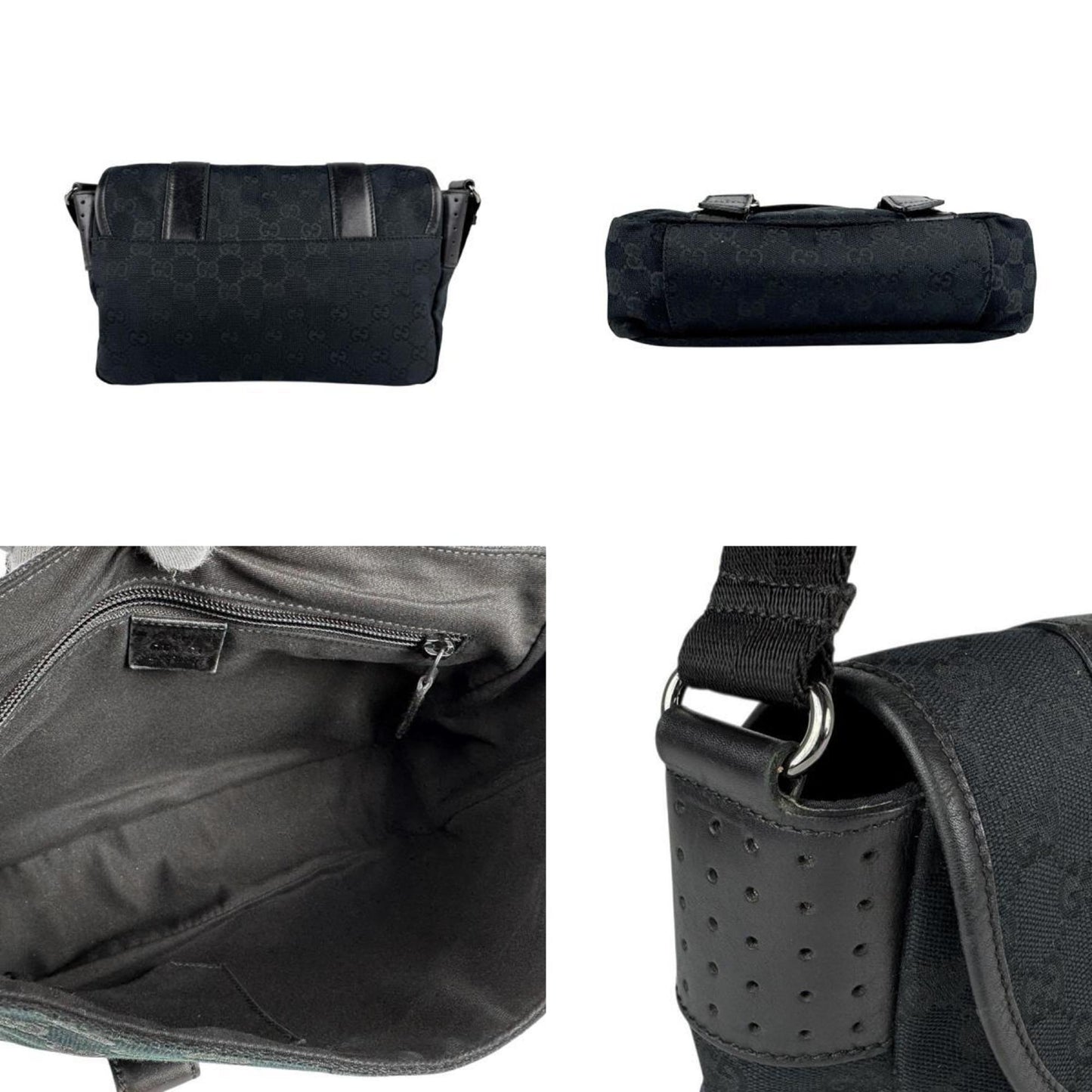 Gucci Black Canvas Gg Canvas