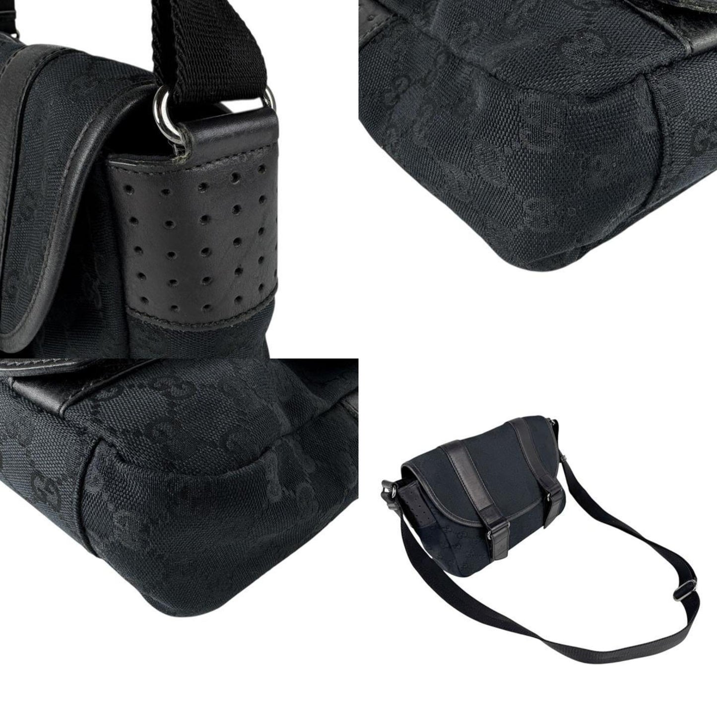 Gucci Black Canvas Gg Canvas