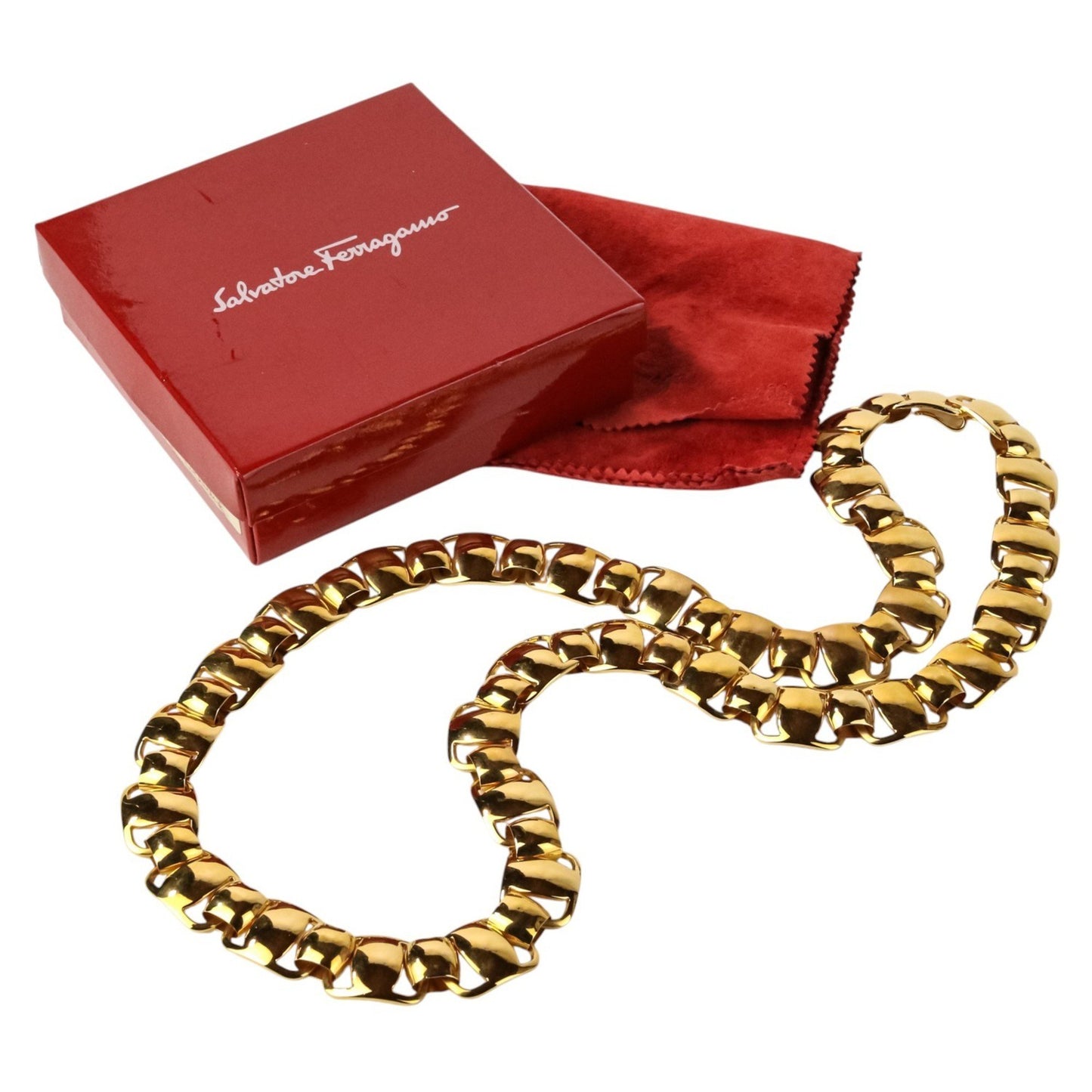 Salvatore Ferragamo Gold Gold Plated Vara