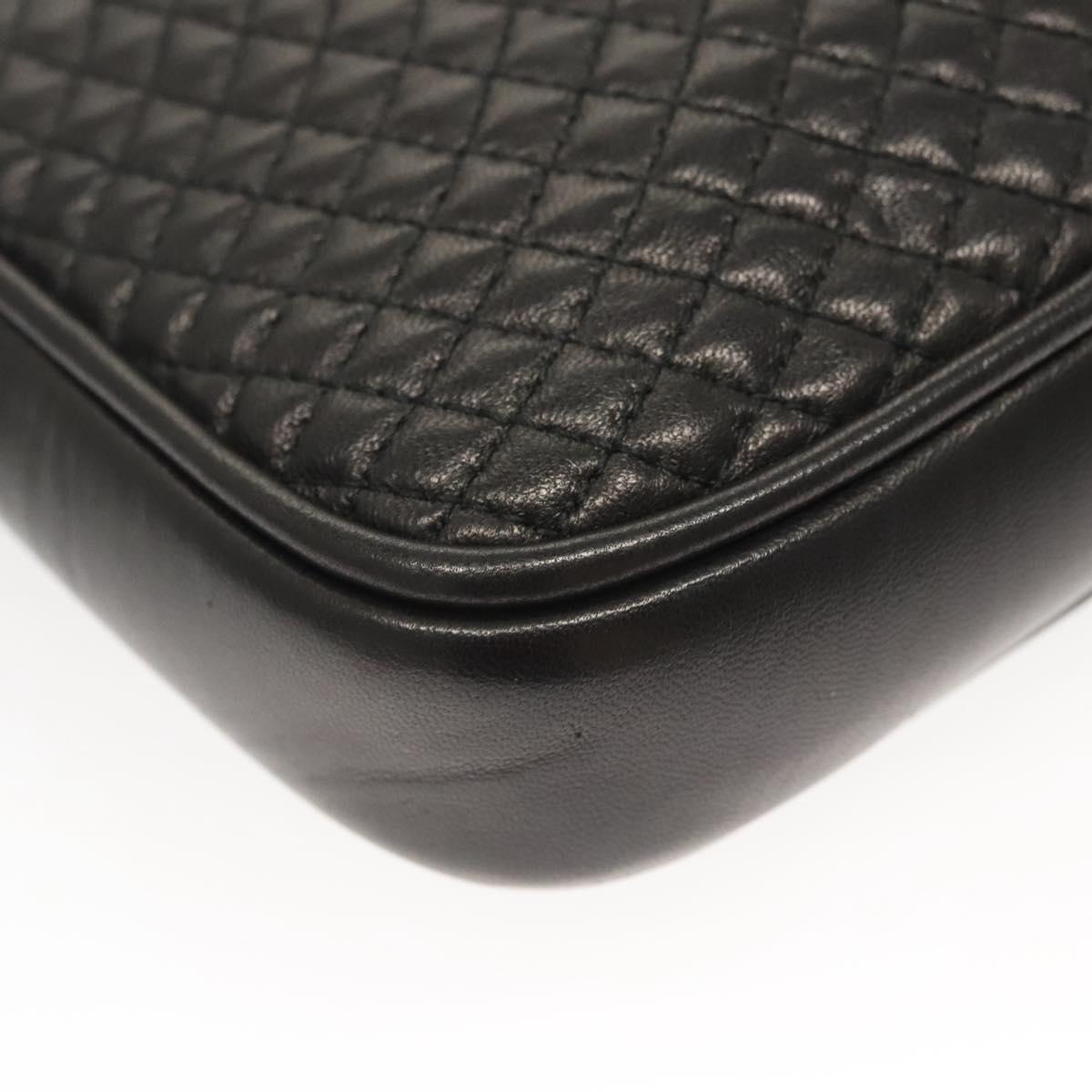 Bally Black Leather Cosmetic Pouch