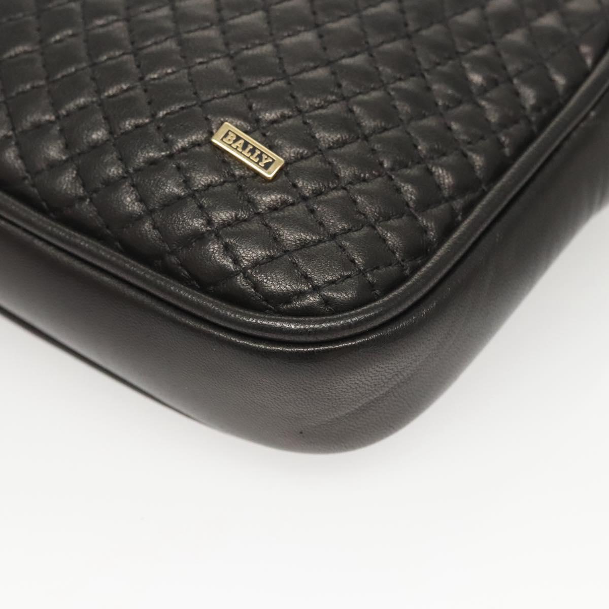 Bally Black Leather Cosmetic Pouch