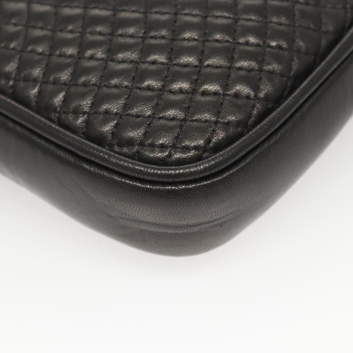 Bally Black Leather Cosmetic Pouch