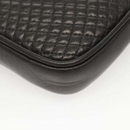 Bally Black Leather Cosmetic Pouch