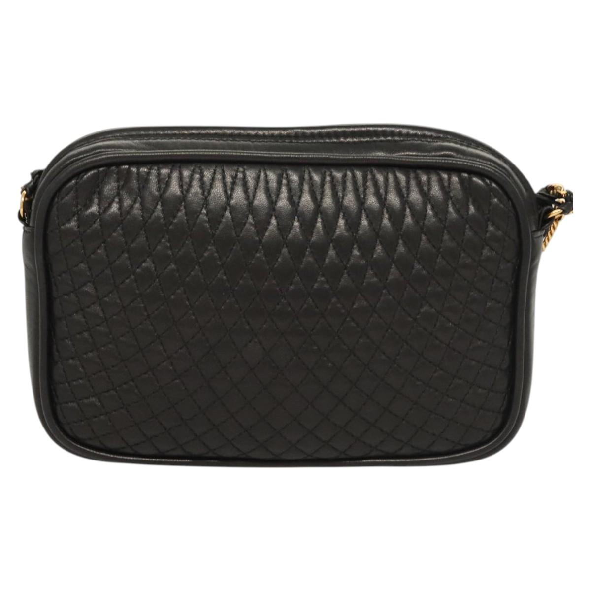 Bally Black Leather Cosmetic Pouch