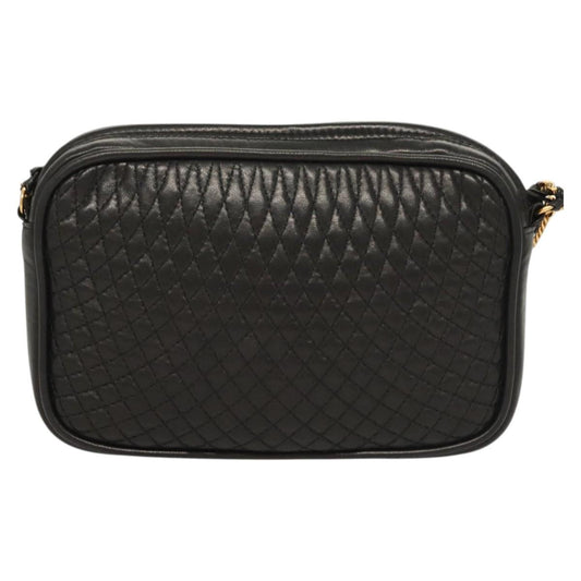 Bally Black Leather Cosmetic Pouch