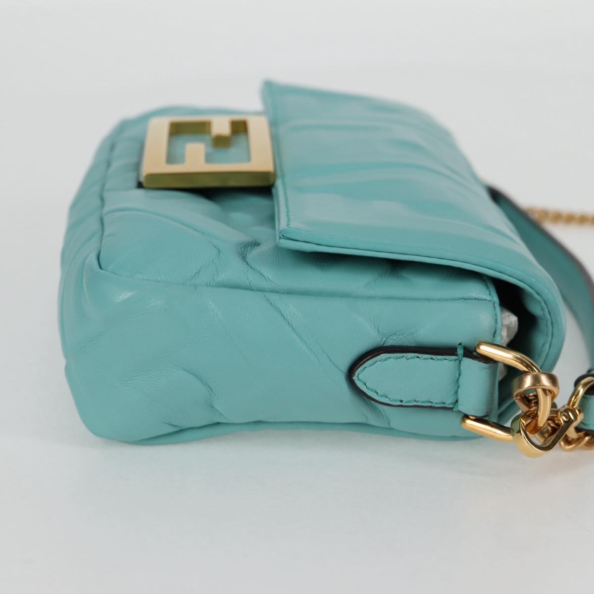 Fendi Blue Leather Baguette