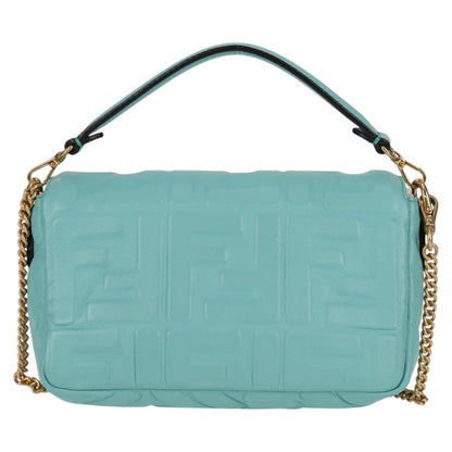 Fendi Blue Leather Baguette