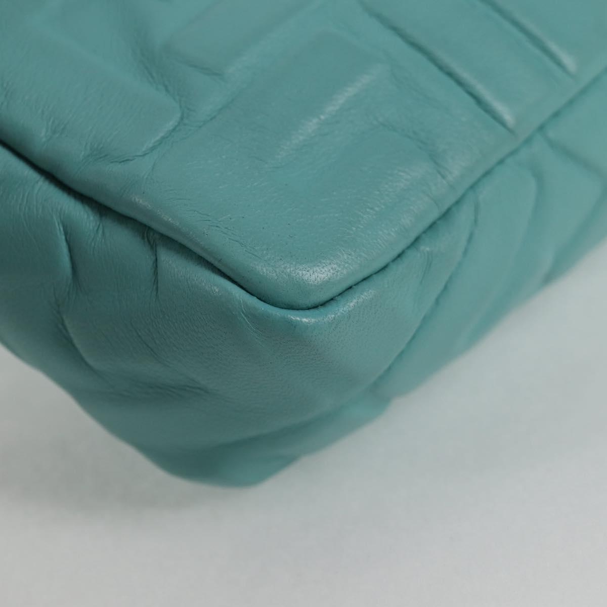 Fendi Blue Leather Baguette
