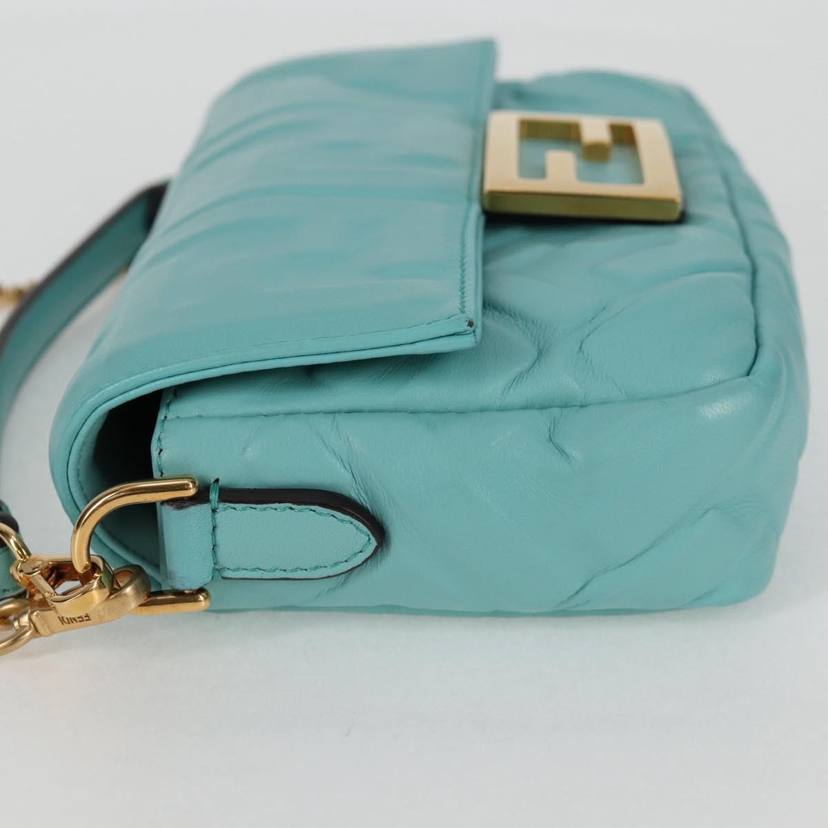 Fendi Blue Leather Baguette