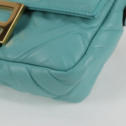 Fendi Blue Leather Baguette