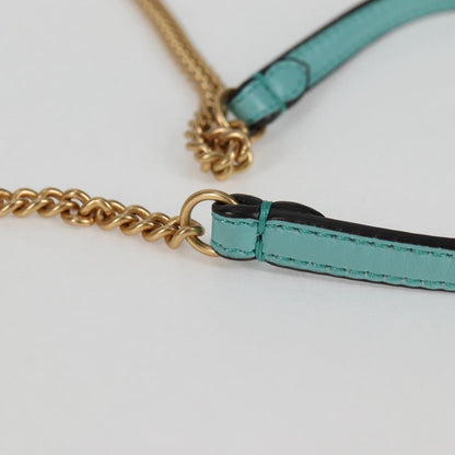 Fendi Blue Leather Baguette