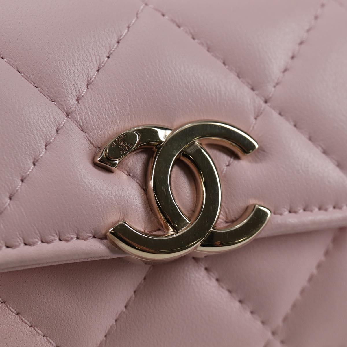 Chanel Pink Leather Trendy Cc