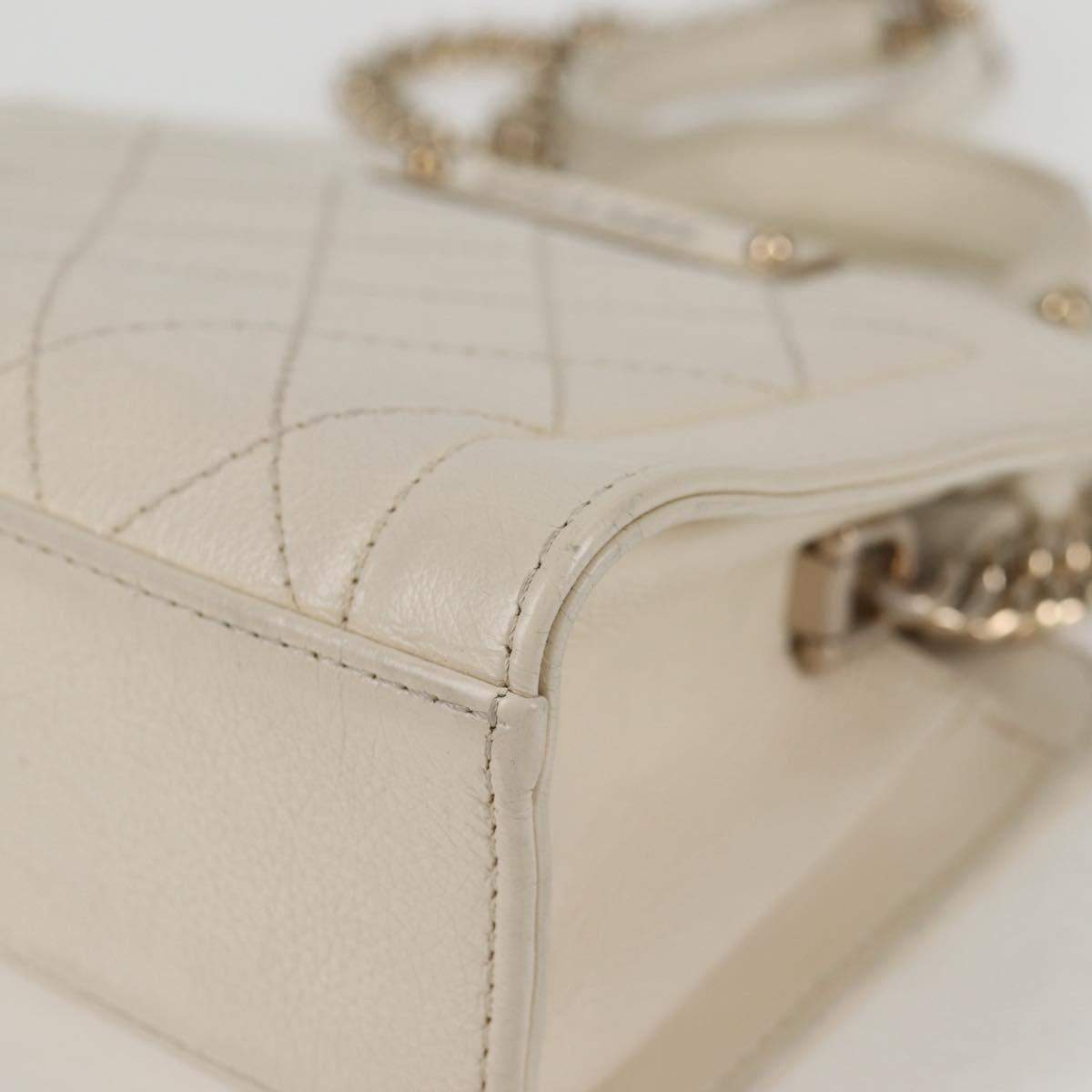 Chanel White Leather Shopping