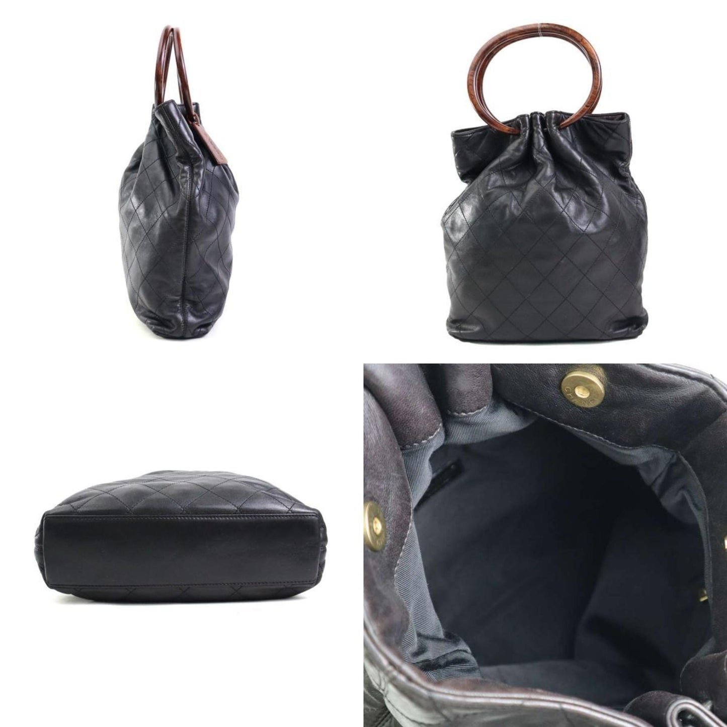 Chanel Black Leather Handbag