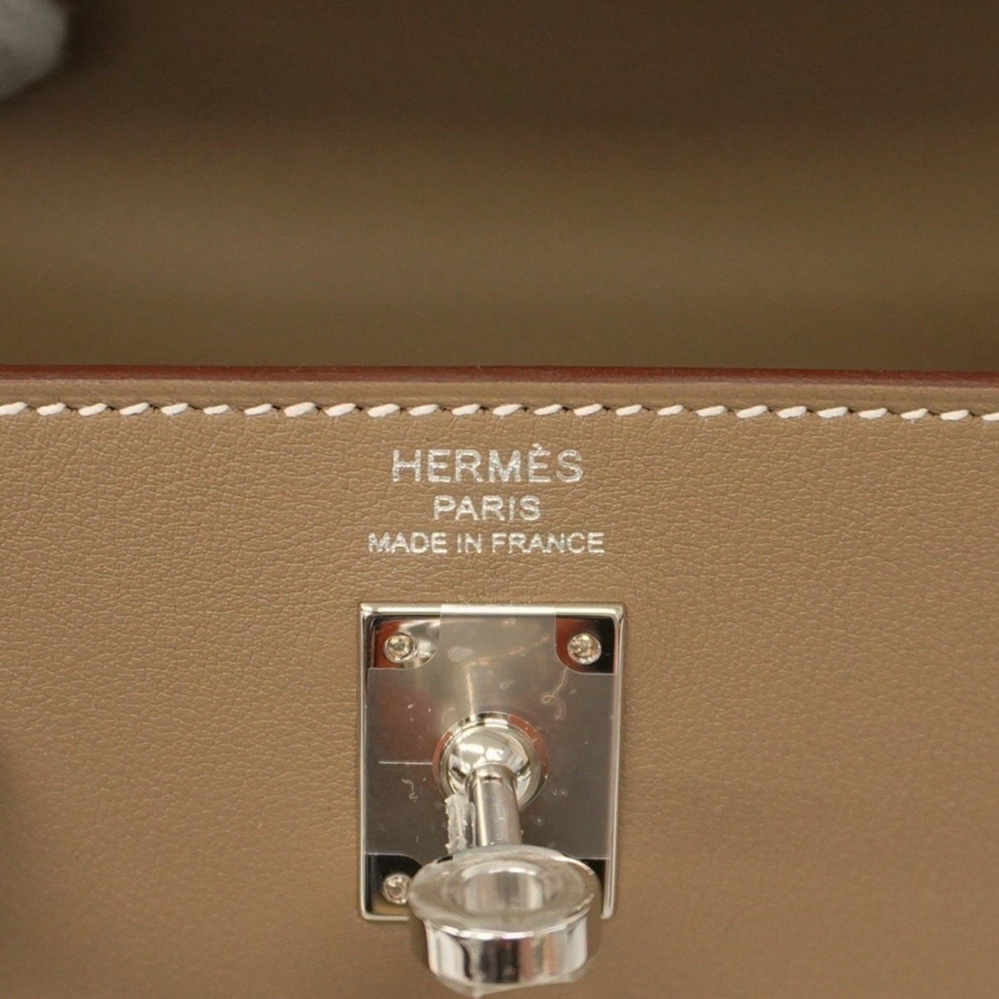 Hermès Gray Leather Kelly 25