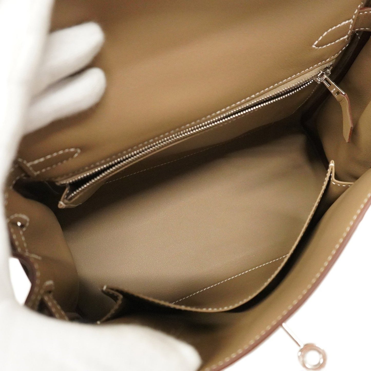 Hermès Gray Leather Kelly 25