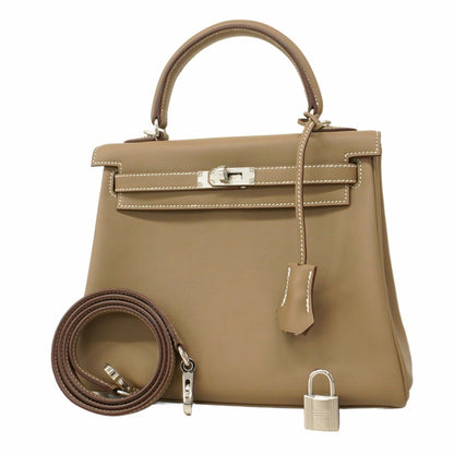 Hermès Gray Leather Kelly 25
