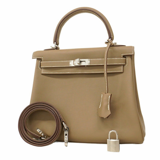 Hermès Gray Leather Kelly 25