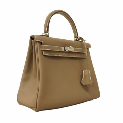 Hermès Gray Leather Kelly 25