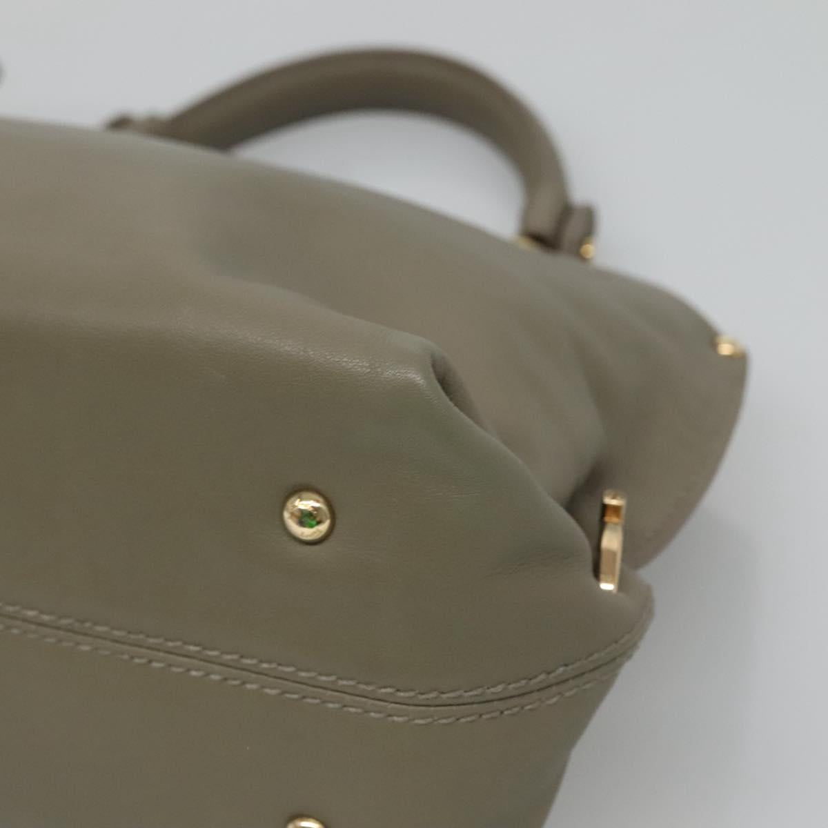Salvatore Ferragamo Gray Leather Sofia
