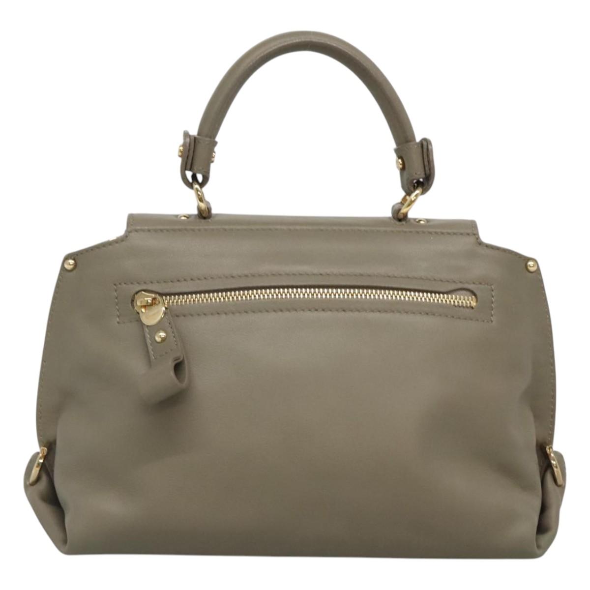 Salvatore Ferragamo Gray Leather Sofia
