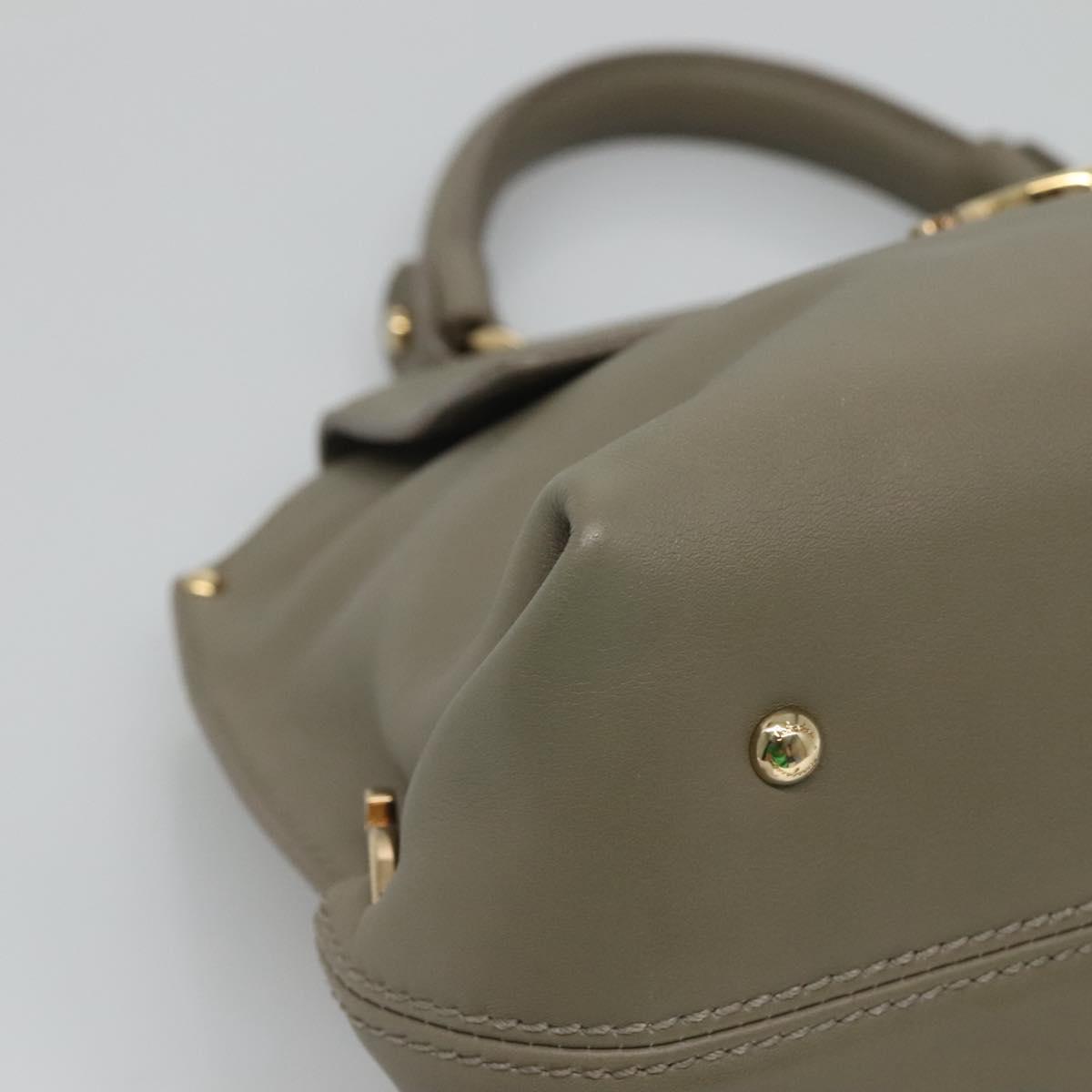 Salvatore Ferragamo Gray Leather Sofia