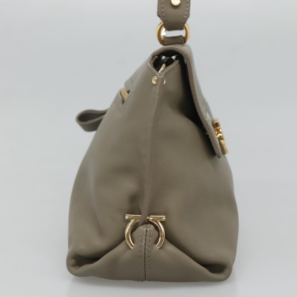 Salvatore Ferragamo Gray Leather Sofia