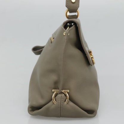 Salvatore Ferragamo Gray Leather Sofia