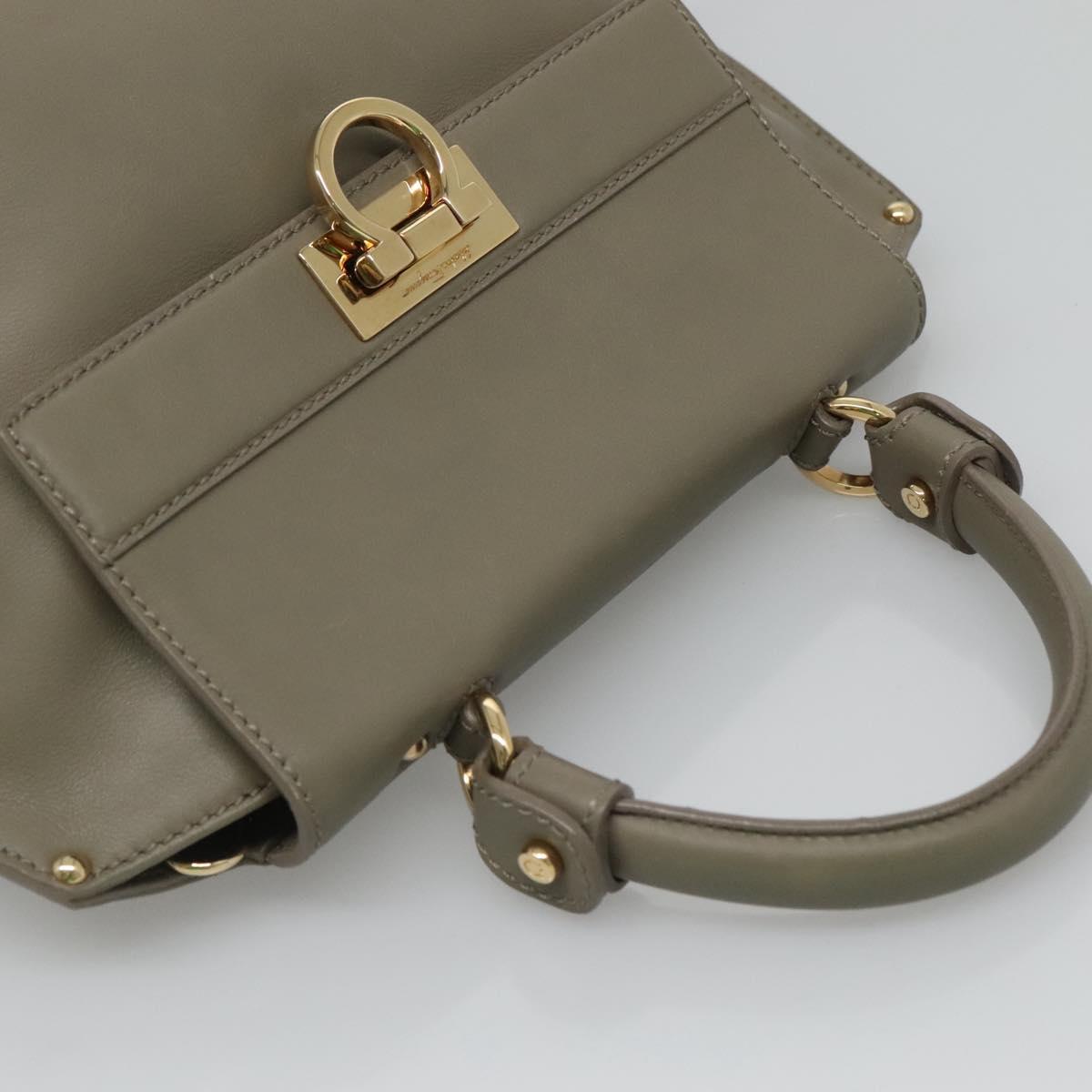 Salvatore Ferragamo Gray Leather Sofia