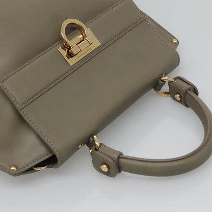 Salvatore Ferragamo Gray Leather Sofia