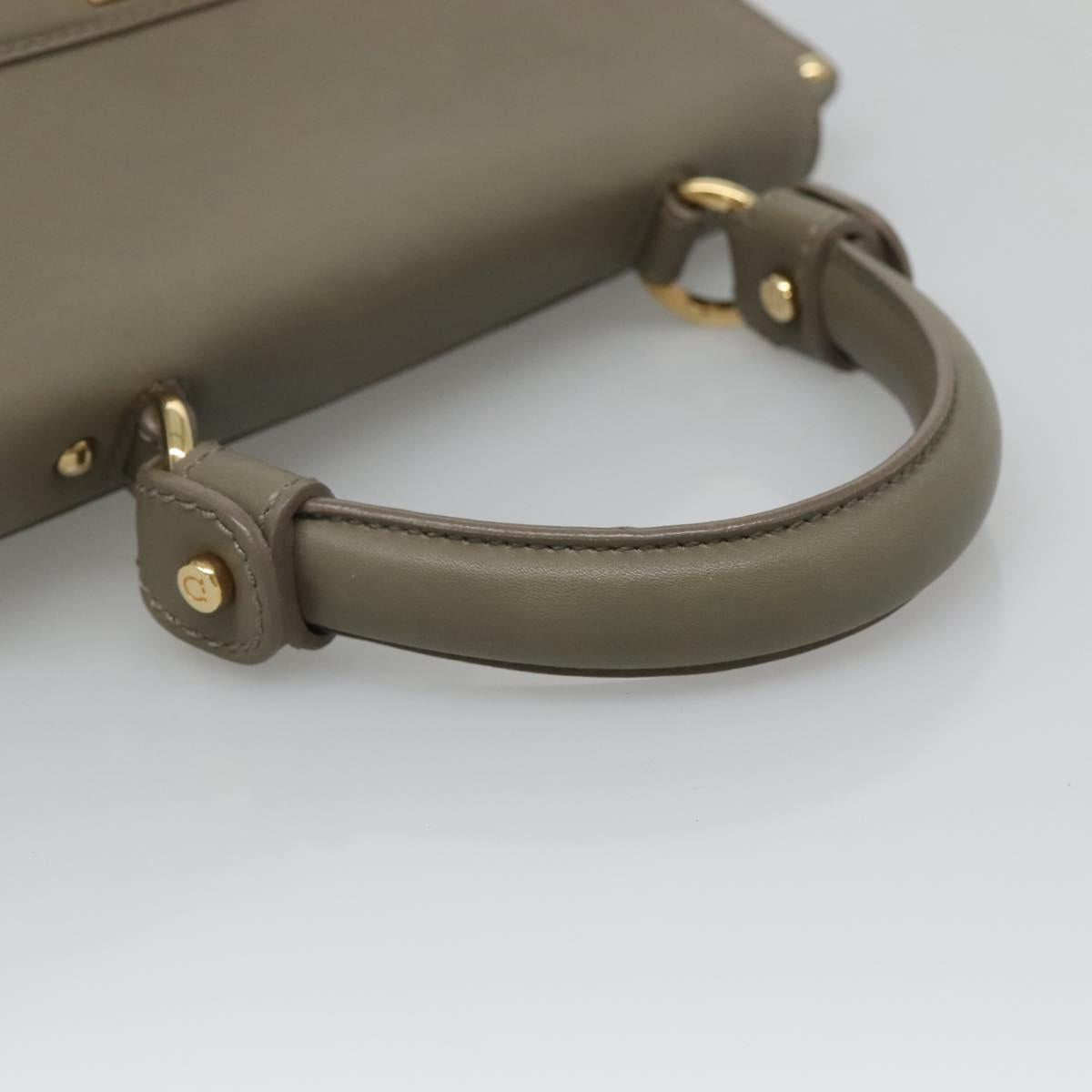 Salvatore Ferragamo Gray Leather Sofia