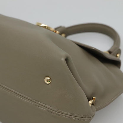 Salvatore Ferragamo Gray Leather Sofia