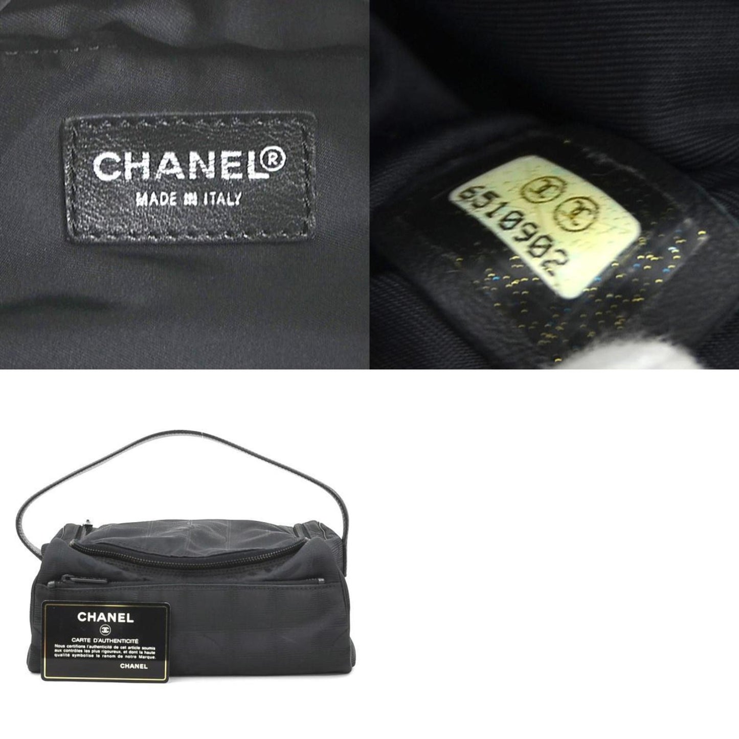 Chanel Black Nylon Vanity