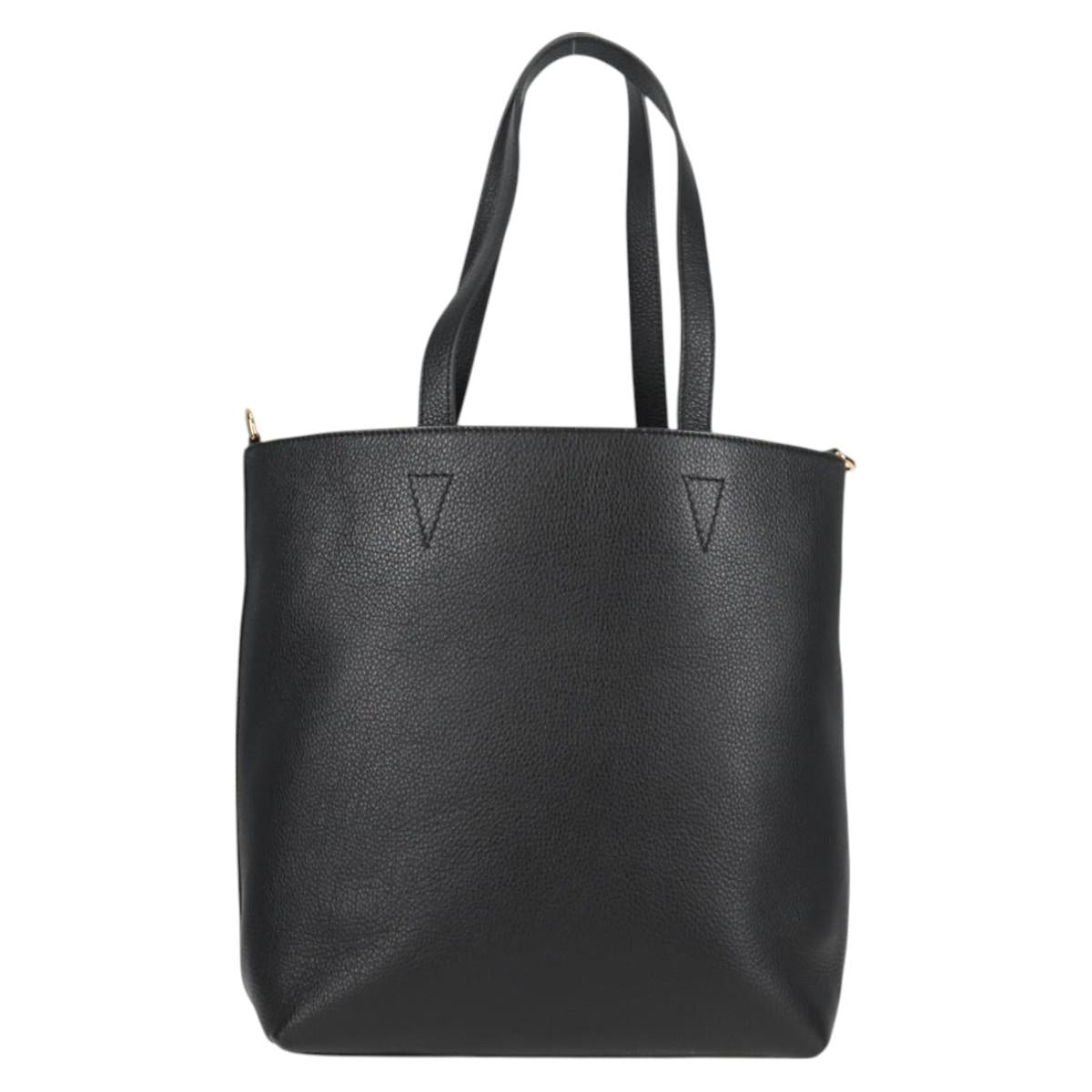 Versace Black Leather Tote