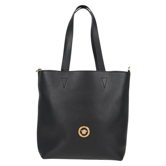 Versace Black Leather Tote