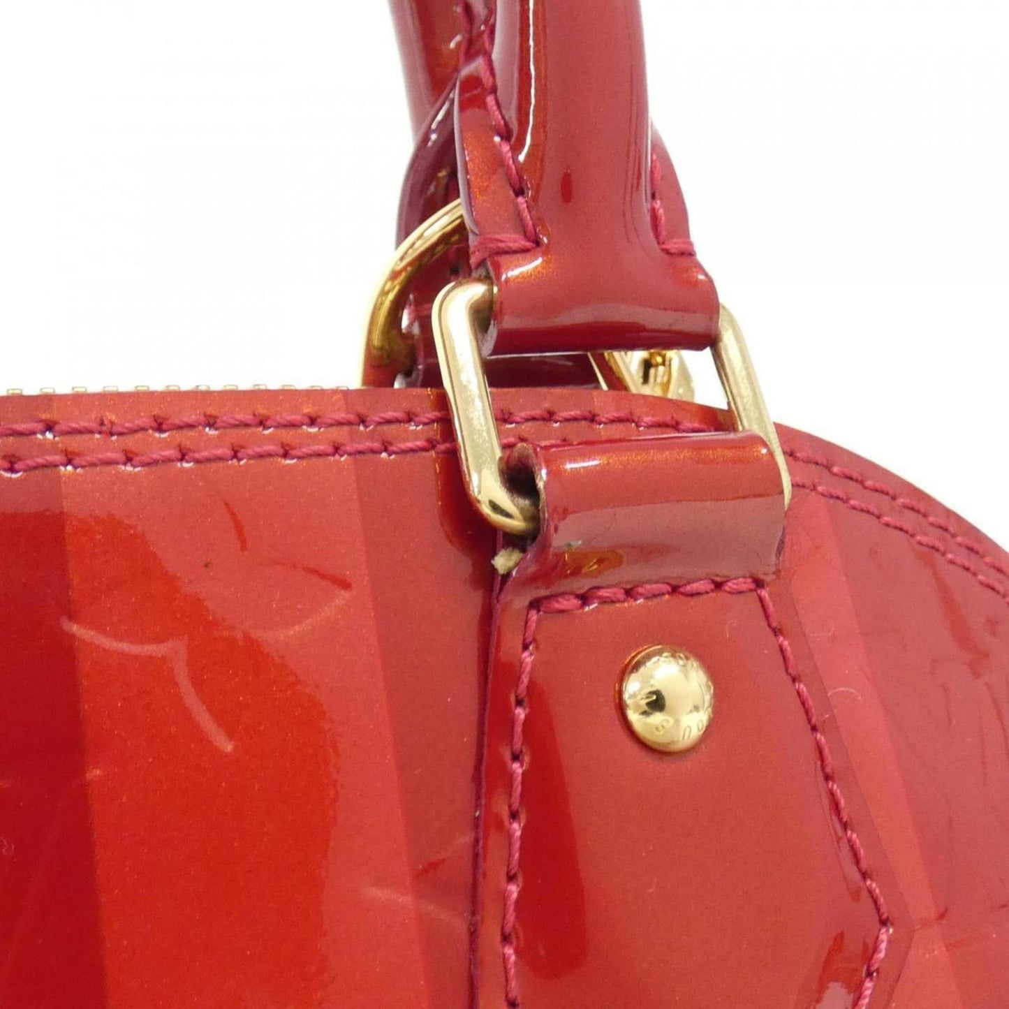Louis Vuitton Red Patent Leather Alma Bb