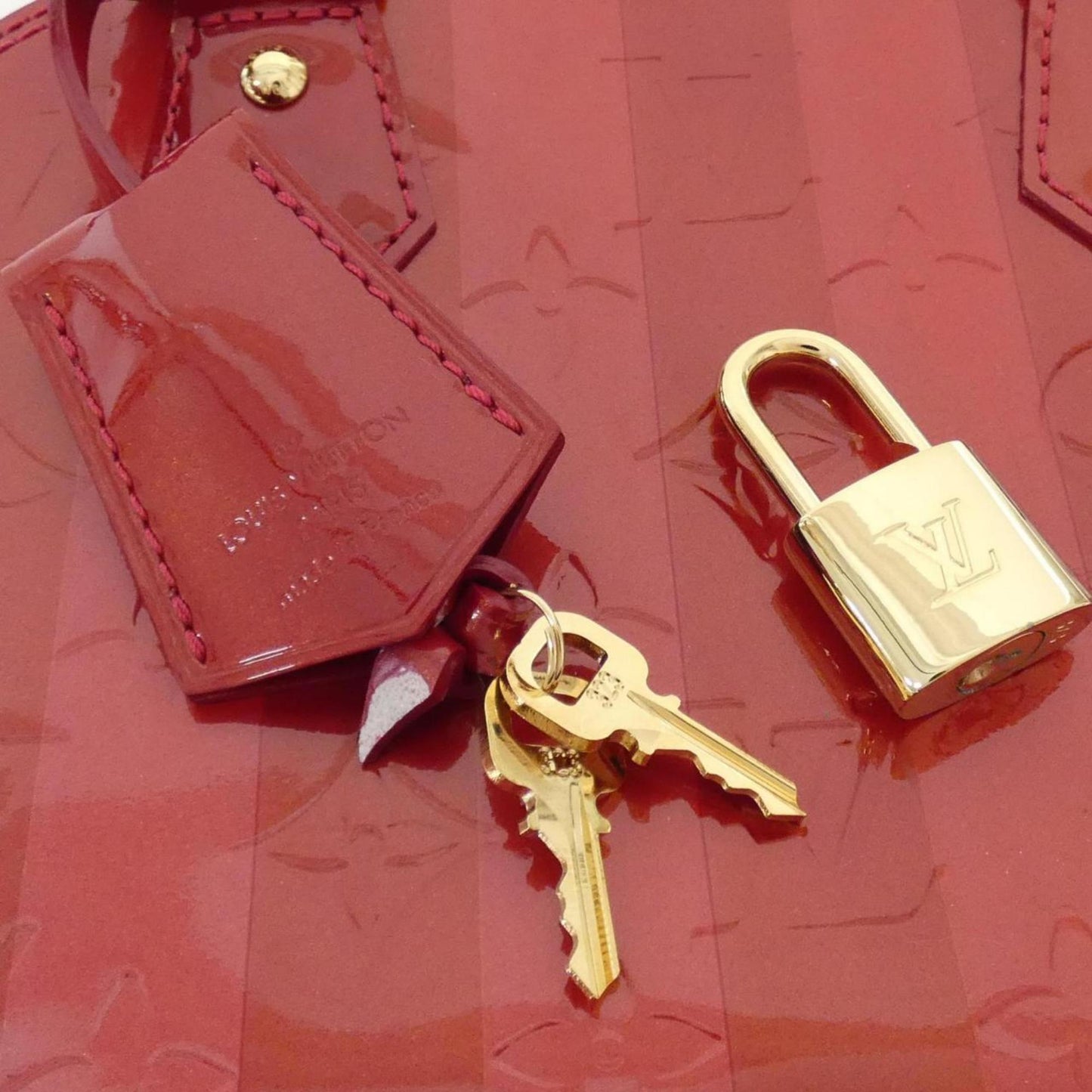 Louis Vuitton Red Patent Leather Alma Bb