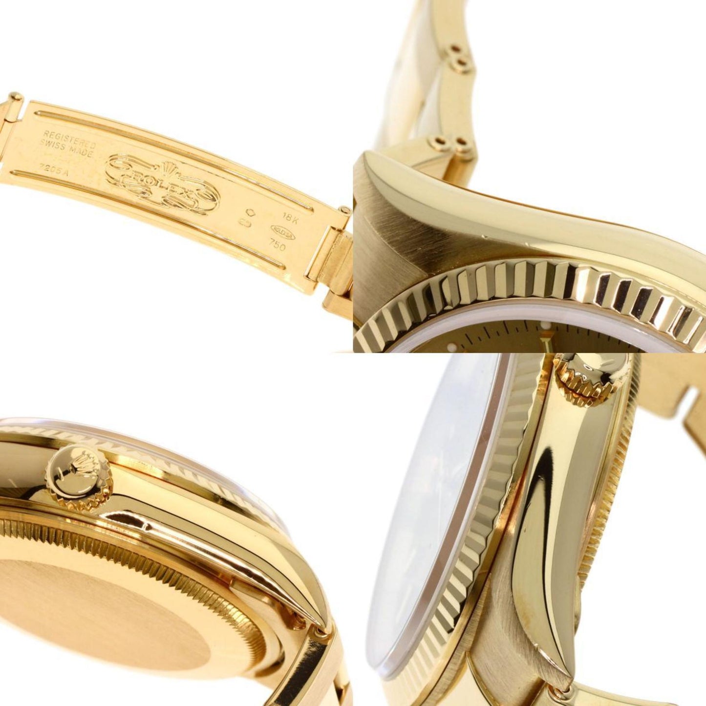 Rolex Brown Yellow Gold Oyster Perpetual 34mm