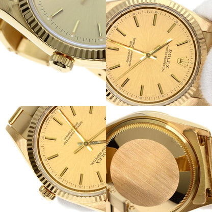 Rolex Brown Yellow Gold Oyster Perpetual 34mm