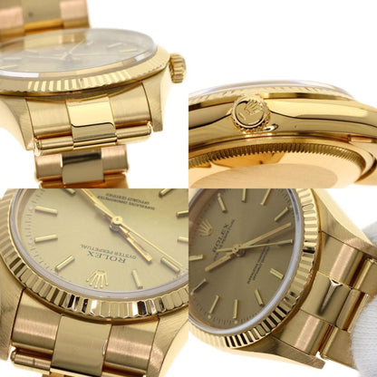 Rolex Brown Yellow Gold Oyster Perpetual 34mm
