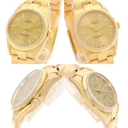 Rolex Brown Yellow Gold Oyster Perpetual 34mm