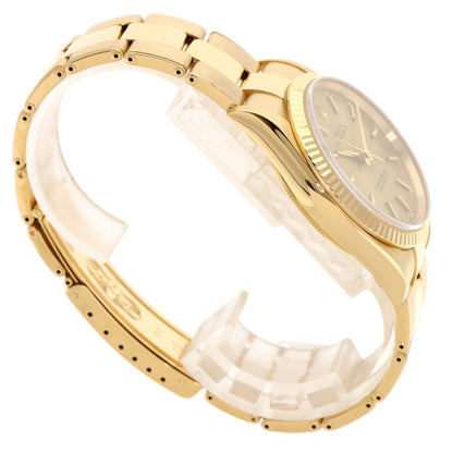Rolex Brown Yellow Gold Oyster Perpetual 34mm
