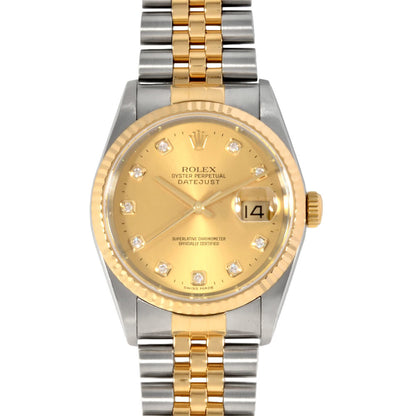 Rolex Brown Gold And Steel Datejust