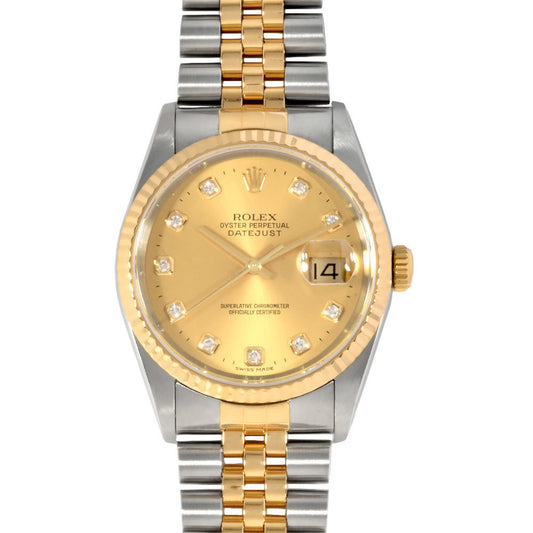 Rolex Brown Gold And Steel Datejust