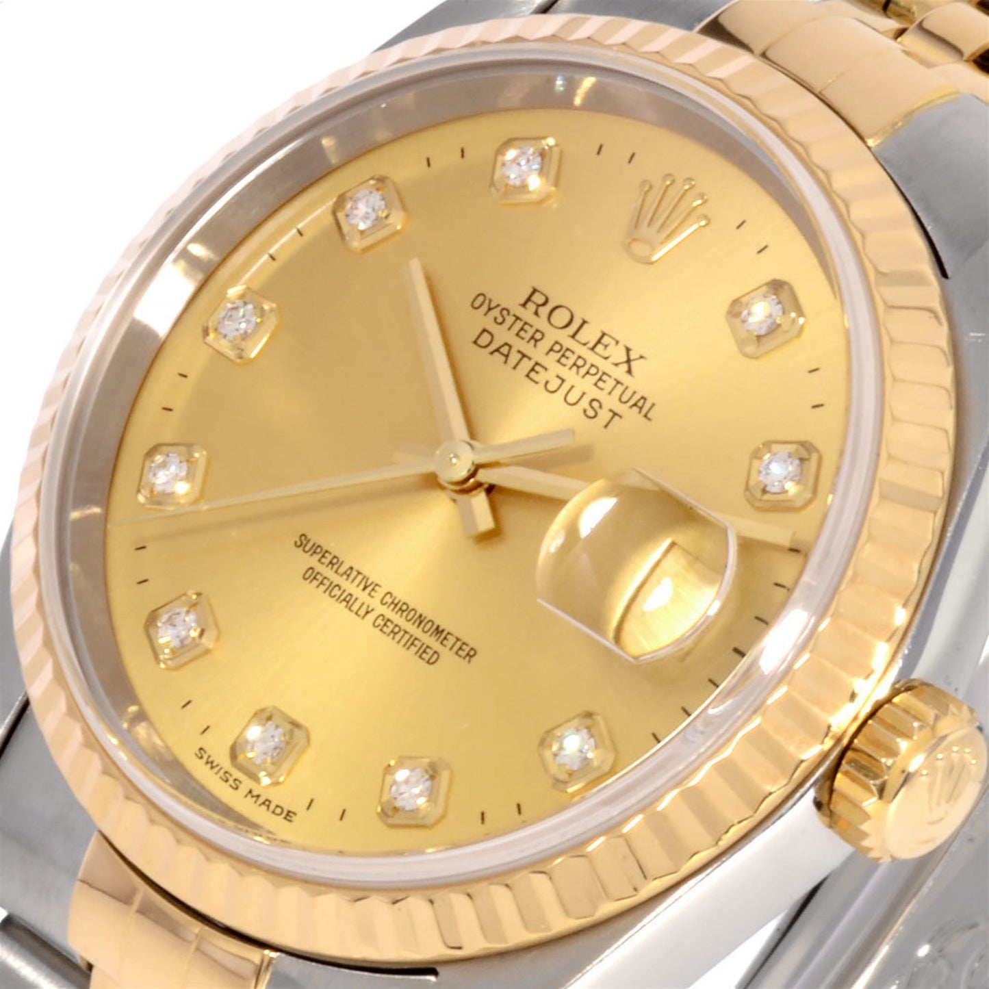 Rolex Brown Gold And Steel Datejust