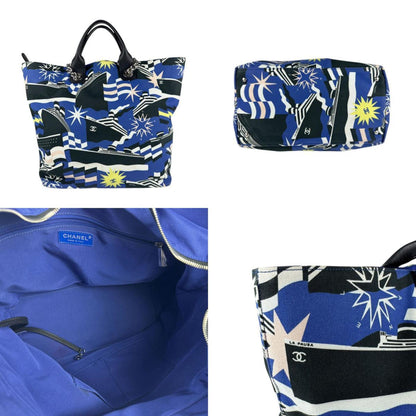 Chanel Blue Canvas Cabas