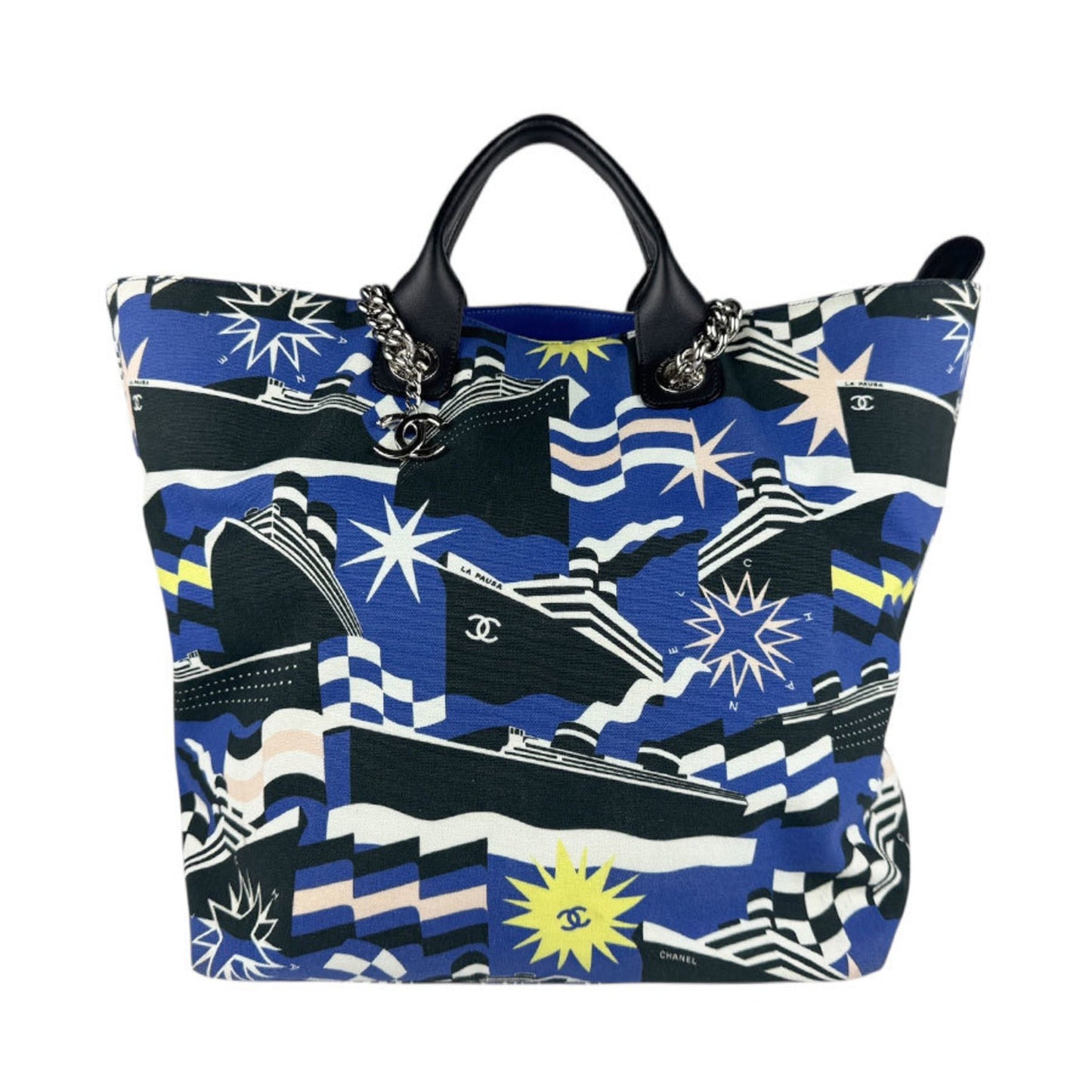 Chanel Blue Canvas Cabas