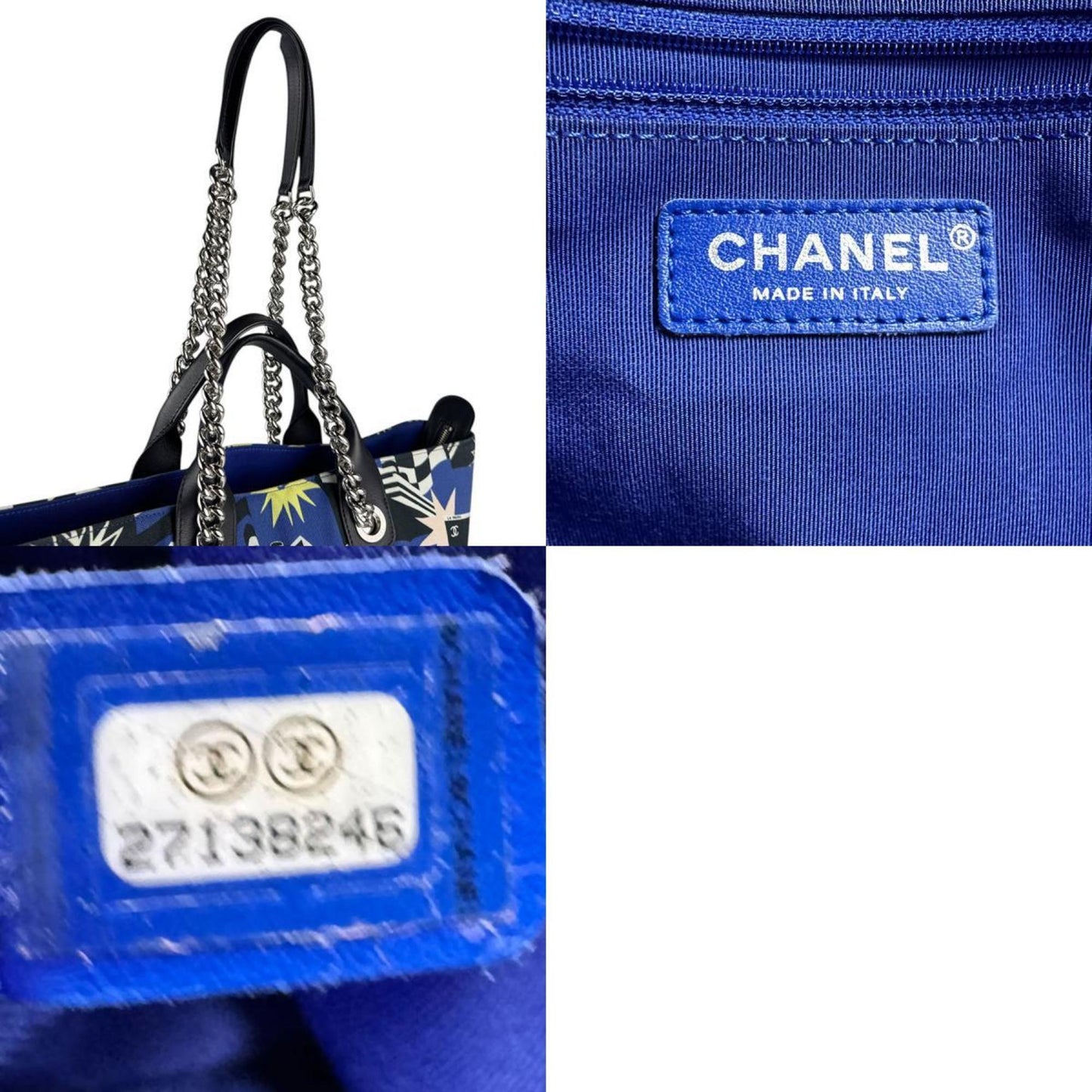 Chanel Blue Canvas Cabas